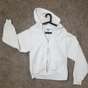 Pure White Zip Sweater